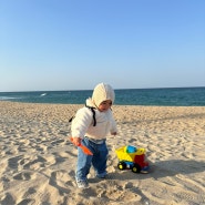 [아기랑 갈만한 곳] 모래놀이 좋아하는 아기를 위한 <강문해변>