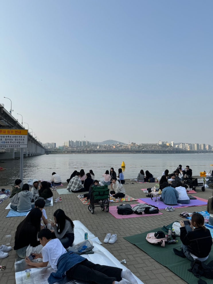 반포대교 반포한강공원 피크닉 돗자리 새빛섬 달빛무지개분수...