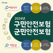 2024년 해운대구·기장군 구민·군민안전보험 알아보아요![부산광역시 안전하이소]