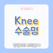 [정형외과 의학용어] 무릎(Knee)수술명 정리