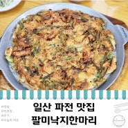 일산 파전 맛있는집 팔미낙지수제비