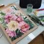취미 미술 | 벚꽃 그리기, 수채화 시작