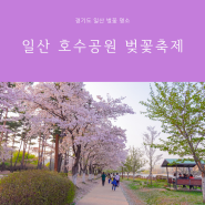 일산호수공원 벚꽃축제 주차장 벚꽃 개화 상태 데이트코스