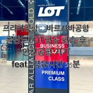 프라하여행) 프라하공항에서 폴란드 바르샤바공항 경유 후 인천공항 도착/ 좌석지정, LOT항공, 기내식, 입국심사, 공항리무진버스