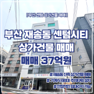 부산 센텀시티 재송동 신축 상가건물 매매 feat. 대형 주차빌딩