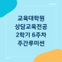 상담심리교육대학원 [35] 2학기 수업 5,6주 차 '주간루미썬'