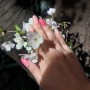 셀프 네일아트 네일팁연장 벚꽃 피는 봄엔 핑크색으로~~