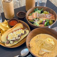 군자역 가성비 맛집 '게이트원 Gate01' 미국식 핫도그 파스타 샐러드까지 브런치 즐기기