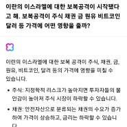 이란 이스라엘에 보복공격 개시, 주식 채권 금 국제유가 달러 비트코인 어떻게 움직일까?