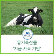 유기축산물 '지급 사료 기반' , 친환경농축산물인증기관 '위써트인증원'