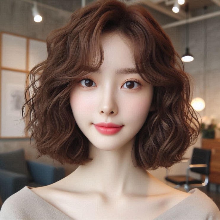 AI 추천 여자 단발, 중단발, 긴머리 펌 - 물결펌, 히피펌, 발롱펌, 웨이브펌 : 네이버 블로그