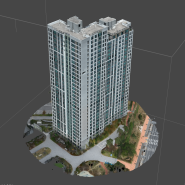 드론맵핑 외벽촬영으로 만든 아파트 3D모델링