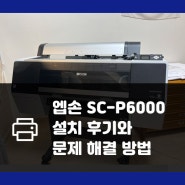 엡손 24인치 대형 프린터 SC-P6000 설치 후기 (feat. 서울 중랑구 편) / 문제 해결 방법과 잉크 싸게 구입하는 법