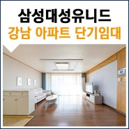 강남 삼성동 단기임대 풀옵션 아파트 월세, 4개월 거주 가능한 삼성대성유니드