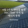 4월 2주차 태양광 발전 REC/SMP 가격 및 에너지 동향