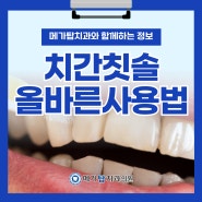 비산동 치과, 치아 관리 치간칫솔 사용법