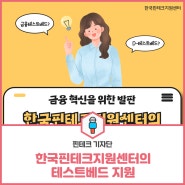 [기자단 뉴스] 금융 혁신을 위한 발판, 한국핀테크지원센터의 테스트베드 지원