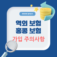 역외보험 홍콩보험 뜻 및 가입 주의사항 장단점