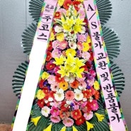 부산 예식 축하3단 갤러리움 웨딩홀 화환 진구 양정동 결혼 경조사 꽃배달