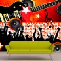 [크레용벽지] 디스코 팡팡 뮤직 댄스 코인 노래방 인테리어 뮤럴 포인트 디자인 벽지 & 롤스크린