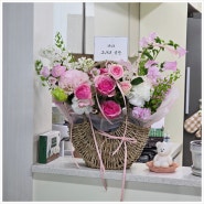 대전 둔산동 꽃집 플라워위크앤드에서 첫인사 꽃바구니 선물했어요