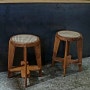 New Collection _A Pair of Pierre Jeanneret Mid-high Caned Bar-stools(PJ-SI-21-A), 1965~66