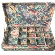 빈티지보석함 플라워패브릭 보석함 vintage flower fabric jewelry box