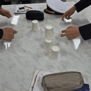 [과학 수업 협력 활동] 고무줄로 컵 쌓기 (탄성력 수업)