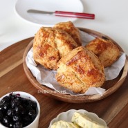 에어프라이어 베이킹 핫케이크가루 믹스 스콘 레몬딜 버터 스콘 만들기