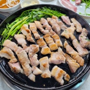 시흥사거리 맛집 미나리 삼겹살 : 원다정 왕소금구이