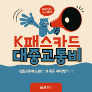 대중교통비 지원 K패스카드 서울 기후동행카드 정보