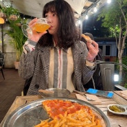 홍대 수제맥주)에일크루 경의선숲길 피자 맥주 맛집!!!!