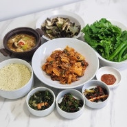 시골된장찌개+김치제육+계란찜 가정식 한정식 집밥-