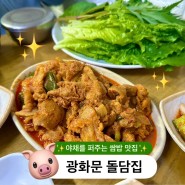 내돈내산 광화문 맛집 - 돌담집 (feat. 푸바오도 인정할 쌈밥 맛집)
