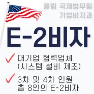 한국인 엔지니어 추가 파견을 위한 대기업 협력업체의 E2비자 승인사례