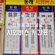 창원동래시외버스터미널 시간표 요금 창원 ~ 부산 최근