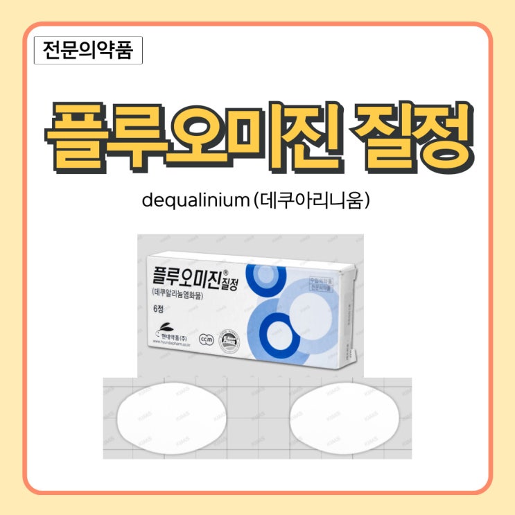 [전문]질감염치료제_플루오미진질정_dequalinium(데쿠아리니움) : 네이버 블로그