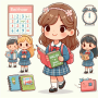 초등학교 1학년 여아 개포동 적응기 - 영어, 수학, 책 읽기, 학교생활, 행동