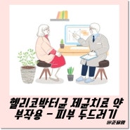 헬리코박터균 제균치료 약 부작용 - 피부 가려움 두드러기 (사진조심)