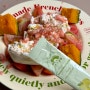 얼린토마토 브라타 치즈 샐러드작심랩 애플사이다비기너 와 함께하는 건강한 식단관리