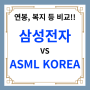 삼성전자 vs ASML 비교(연봉, 복지, 현직자 소감)