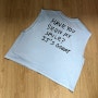 [ZARA MAN] 자라맨 텍스트 민소매 크롭 티셔츠