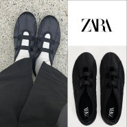 【ZARA】 자라 새틴 스포츠 발레리나 플랫슈즈37사이즈 구매 리뷰