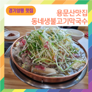 [경기양평]현지인추천 용문산맛집 동네불고기막국수