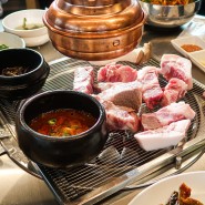 제주 애월 멜젓이 맛있는 흑돼지 맛집 칠돈가에서 저녁 식사:)