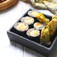 간단 김밥맛있게싸는법 계란말이김밥 만들기