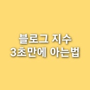 나의 블로그 지수 3초 만에 알 수 있는 방법 블덱스 알려드려요