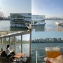 강남 잠원역 명소 한강시민공원 서울웨이브아트센터점 물 위에 떠있는 스타벅스