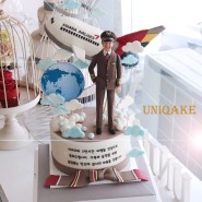 아버지 퇴임선물 아시아나 기장 슈가케이크 유니케이크 이대케이크