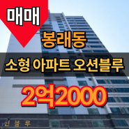영도 바다뷰 아파트 봉래동 오션블루 매매